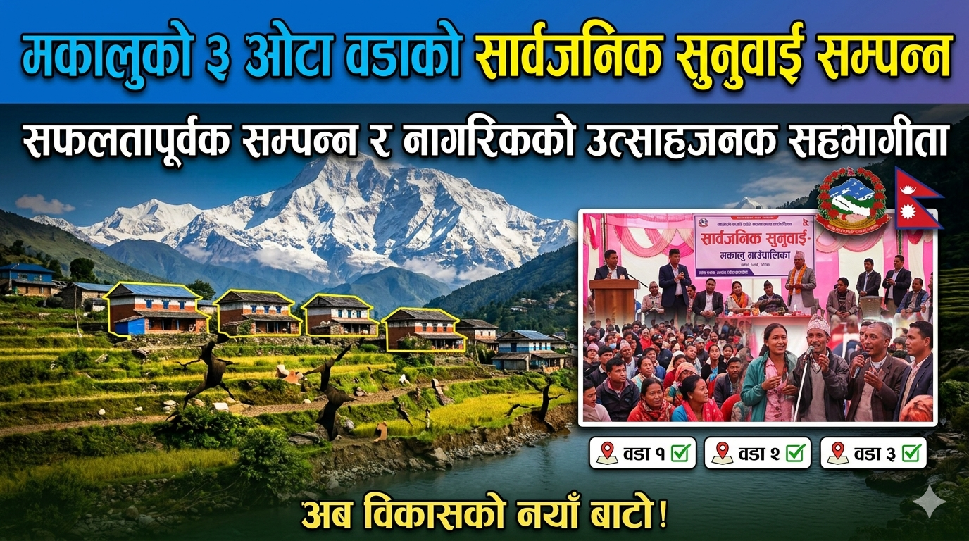मकालुको ३ ओटा वडाको सार्वजनिक सुनुवाई सम्पन्न