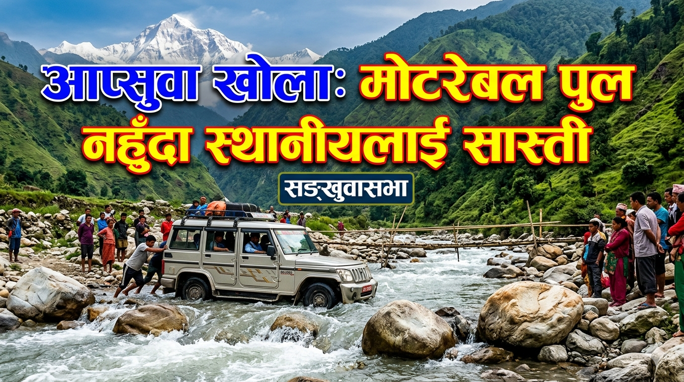 आप्सुवा खोलामा मोटरेबल पुल नहुँदा समस्या