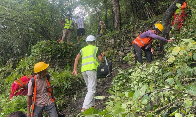 कृष्णभीरमा सडक सञ्चालनका लागि रुख काट्न थालियाे