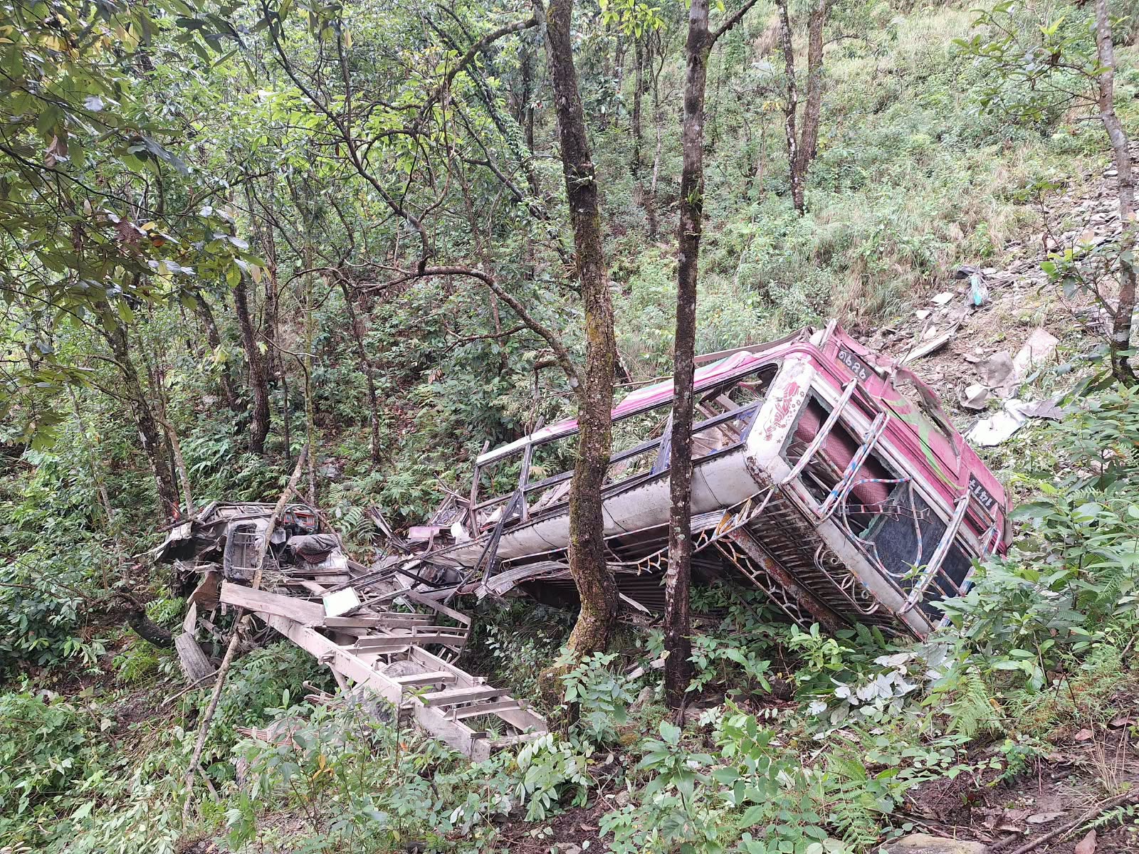 पोखरामा स्कुल बस दुर्घटना पाँच जनाको ज्यान गयो